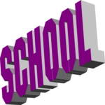 School Title - 3D Clip Art