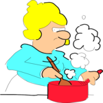 Woman Cooking 1 Clip Art