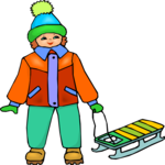 Boy with Sled