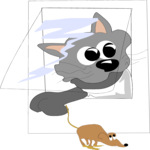 Cat - Mouse Teaser Clip Art