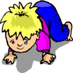 Boy Crawling 1 Clip Art