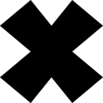 X Mark 1 Clip Art