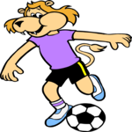 Soccer - Lion Clip Art