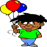 Boy with Balloons 1 Clip Art