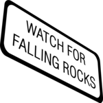 Falling Rocks 8 Clip Art