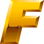 Gold  Italic F Clip Art