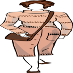 Woman in Sweater & Skirt 1