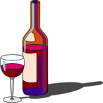 Wine & Glass 05 Clip Art