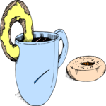 Coffee & Doughnut Clip Art