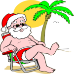 Santa Sunbathing 3