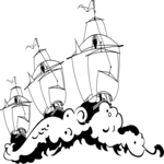 Pirate Ships 2 Clip Art
