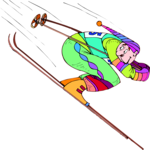 Skier 50 Clip Art