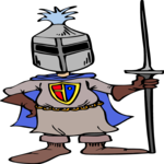 Knight with Lance 3 Clip Art
