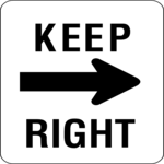 Keep Right 3 Clip Art