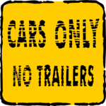 Cars Only - No Trailers Clip Art
