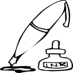 Calligraphy Pen & Ink Clip Art