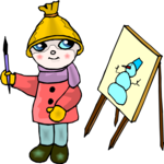 Child Painting 3 Clip Art