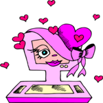 Computer - Valentine Clip Art