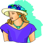 Woman Wearing Hat 10 Clip Art