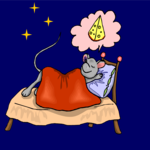 Mouse Dreaming Clip Art