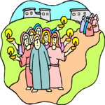 Parable of the 10 Maidens Clip Art
