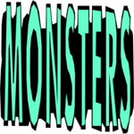 Monsters - Title Clip Art