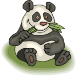 Panda Eating Clip Art