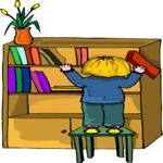 Boy with Books Clip Art
