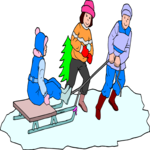 Pulling Sled 2 Clip Art