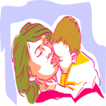 Mother Holding Baby 6 Clip Art