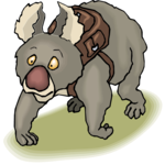 Koala Hiking Clip Art