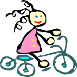Tricycling Clip Art