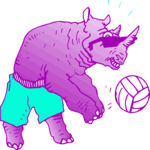 Volleyball - Rhino Clip Art