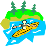 Kayaking 03 Clip Art