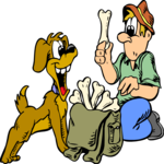 Hiker & Dog 2 Clip Art