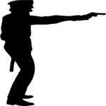 Officer with Gun Clip Art