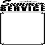 Summer Service Frame Clip Art