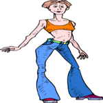 Woman in Bell Bottoms