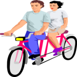 Cycling - Tandem 2 Clip Art