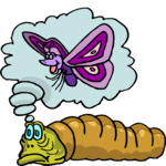 Caterpillar Dreaming Clip Art