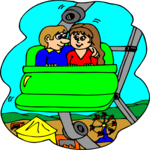 Couple on Ferris Wheel Clip Art