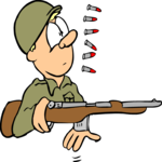 Soldier with Rifle Clip Art