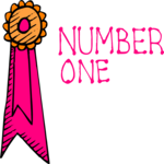 Ribbon - Number One Clip Art