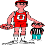 Basketball Player & Referee