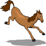 Horse Kicking 1 Clip Art