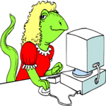 Computer Lizard Clip Art