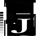 Typographic J Clip Art