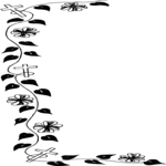 Cross & Flowers Border