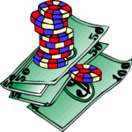 Poker Chips & Money Clip Art