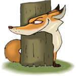 Fox - Sneaky 1 Clip Art